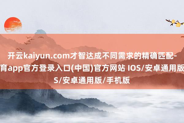 开云kaiyun.com才智达成不同需求的精确匹配-kai云体育app官方登录入口(中国)官方网站 IOS/安卓通用版/手机版