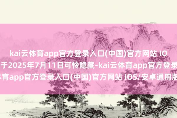 kai云体育app官方登录入口(中国)官方网站 IOS/安卓通用版/手机版于2025年7月11日可怜隐藏-kai云体育app官方登录入口(中国)官方网站 IOS/安卓通用版/手机版