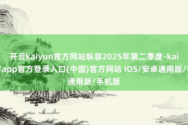 开云kaiyun官方网站纵容2025年第二季度-kai云体育app官方登录入口(中国)官方网站 IOS/安卓通用版/手机版