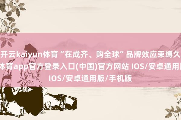 开云kaiyun体育“在成齐、购全球”品牌效应束缚久了-kai云体育app官方登录入口(中国)官方网站 IOS/安卓通用版/手机版