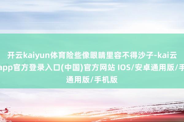 开云kaiyun体育险些像眼睛里容不得沙子-kai云体育app官方登录入口(中国)官方网站 IOS/安卓通用版/手机版
