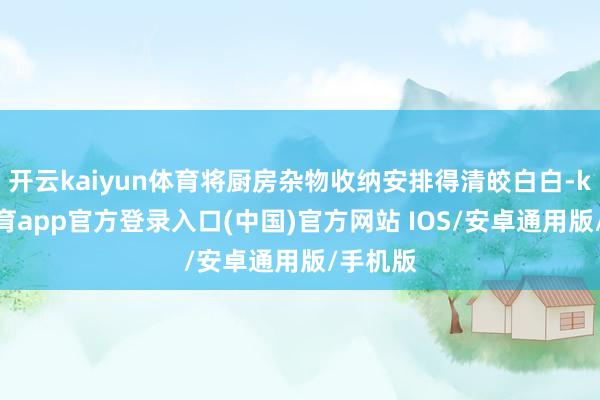 开云kaiyun体育将厨房杂物收纳安排得清皎白白-kai云体育app官方登录入口(中国)官方网站 IOS/安卓通用版/手机版